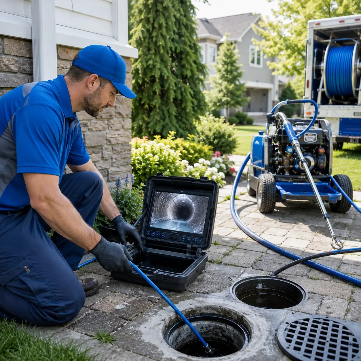 Outdoor drain cleaning professionals serving Brenham, TX